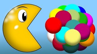 Learn Colors with PACMAN Ball for Kid Children...