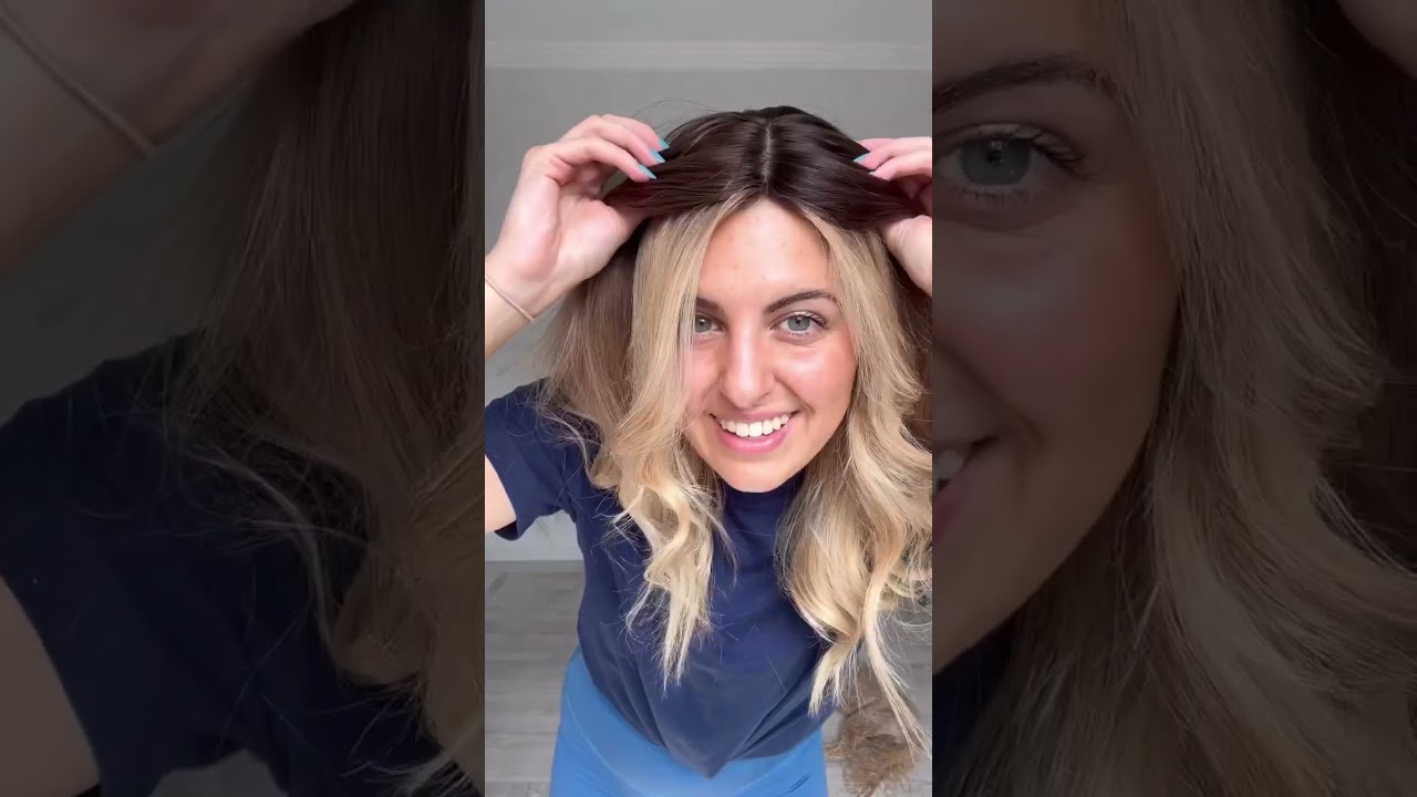 You are not going to believe how well this darker topper blends in with my own light hair.