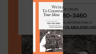 Compost Bark Mulch | Ola Bulk Delivery |  #landscapeconstruction #construction | Delta BC