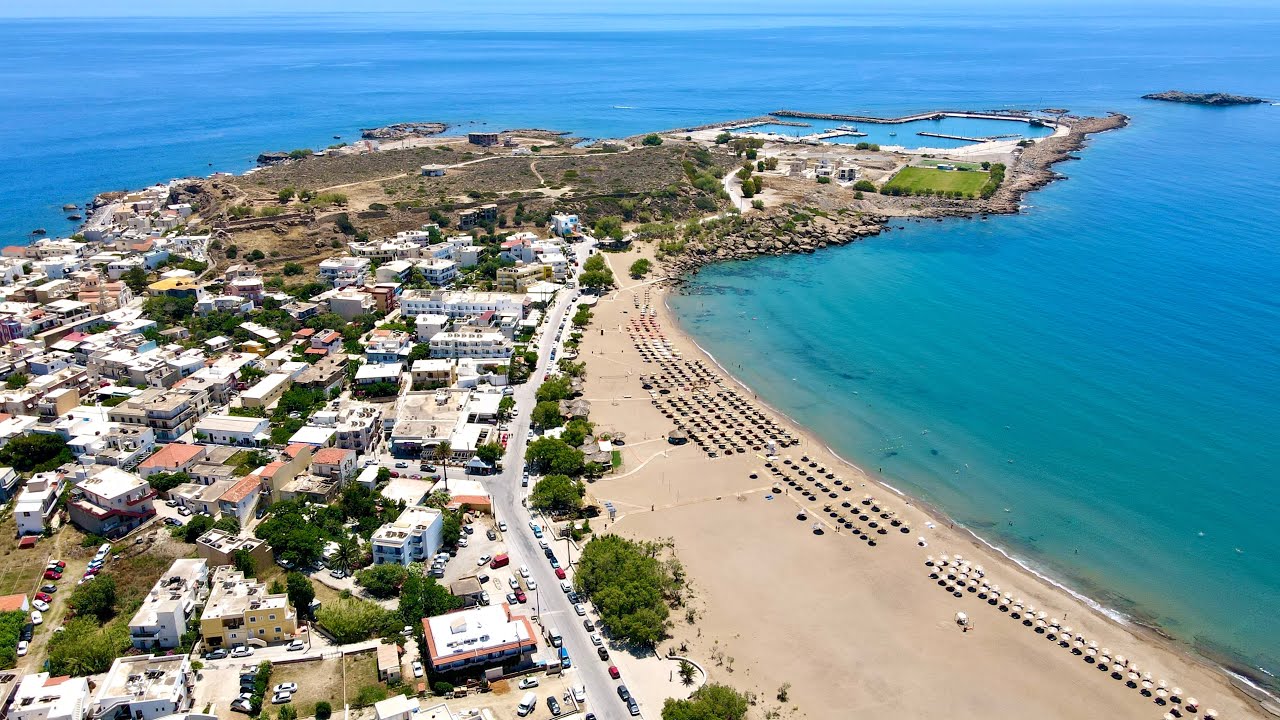 Paleohora, Crete, Greece - drone view (4K)