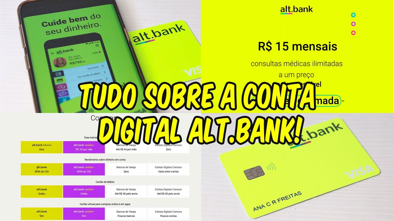 Alt.bank - Quanto RENDE? Tem cartão de CRÉDITO? TUDO sobre a CONTA DIGITAL 💳