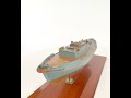 A detailed owner’s model or shipyard model of a double ended harbour launch