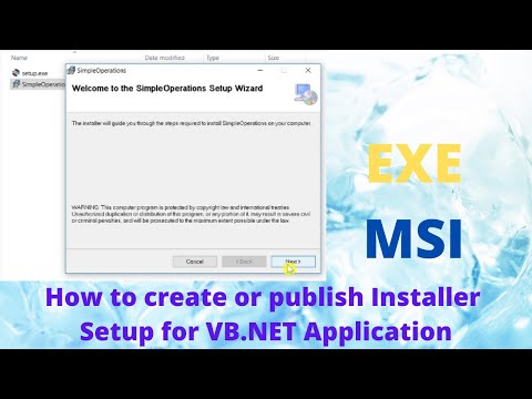 Creating MSI and EXE Installer Setup for VB.NET Application | Visual Studio