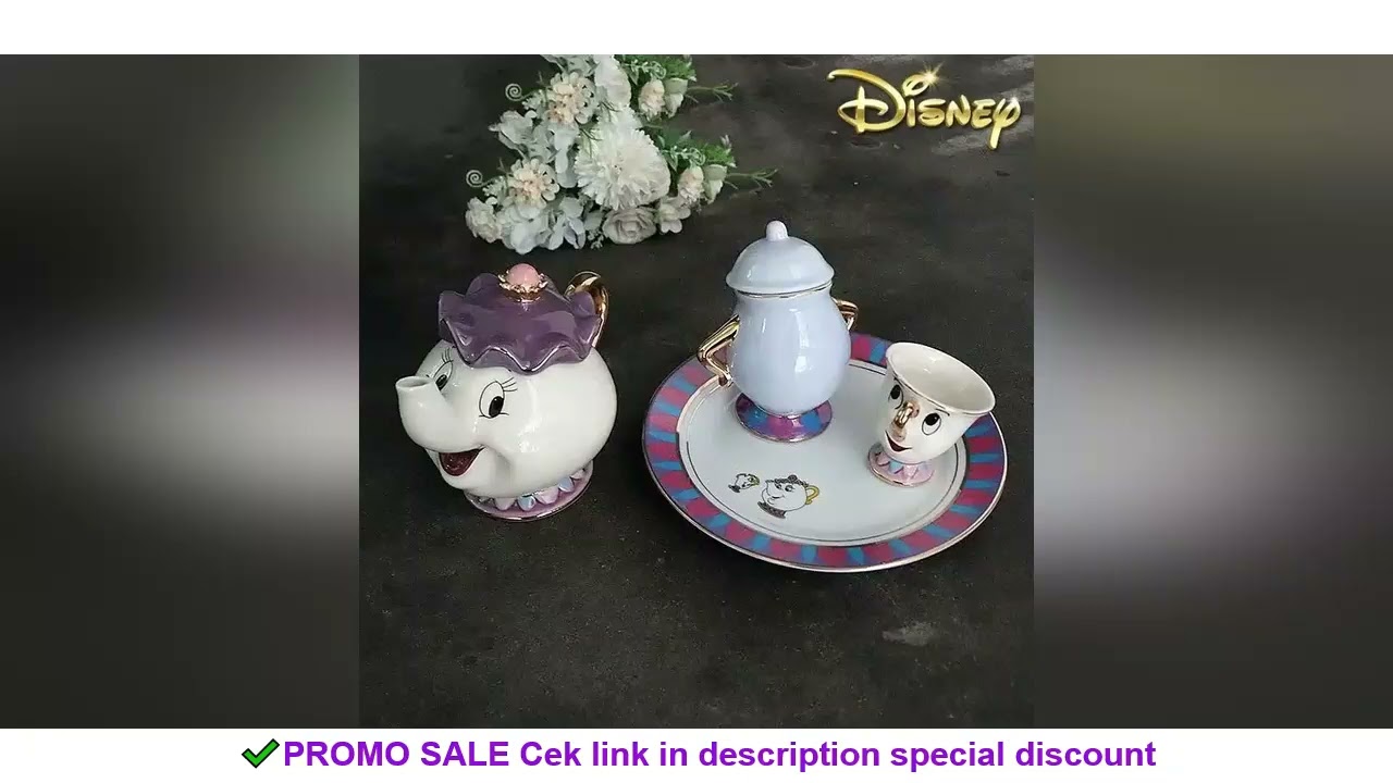 Disney Teapot Cartoon Beauty And The Beast Coffee Pots Mug Mrs Potts Chip Cup Tea Cup Pots One Tea S