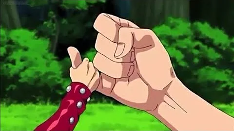 Nanatsu no taizai . Diane vs Ban armwrestle