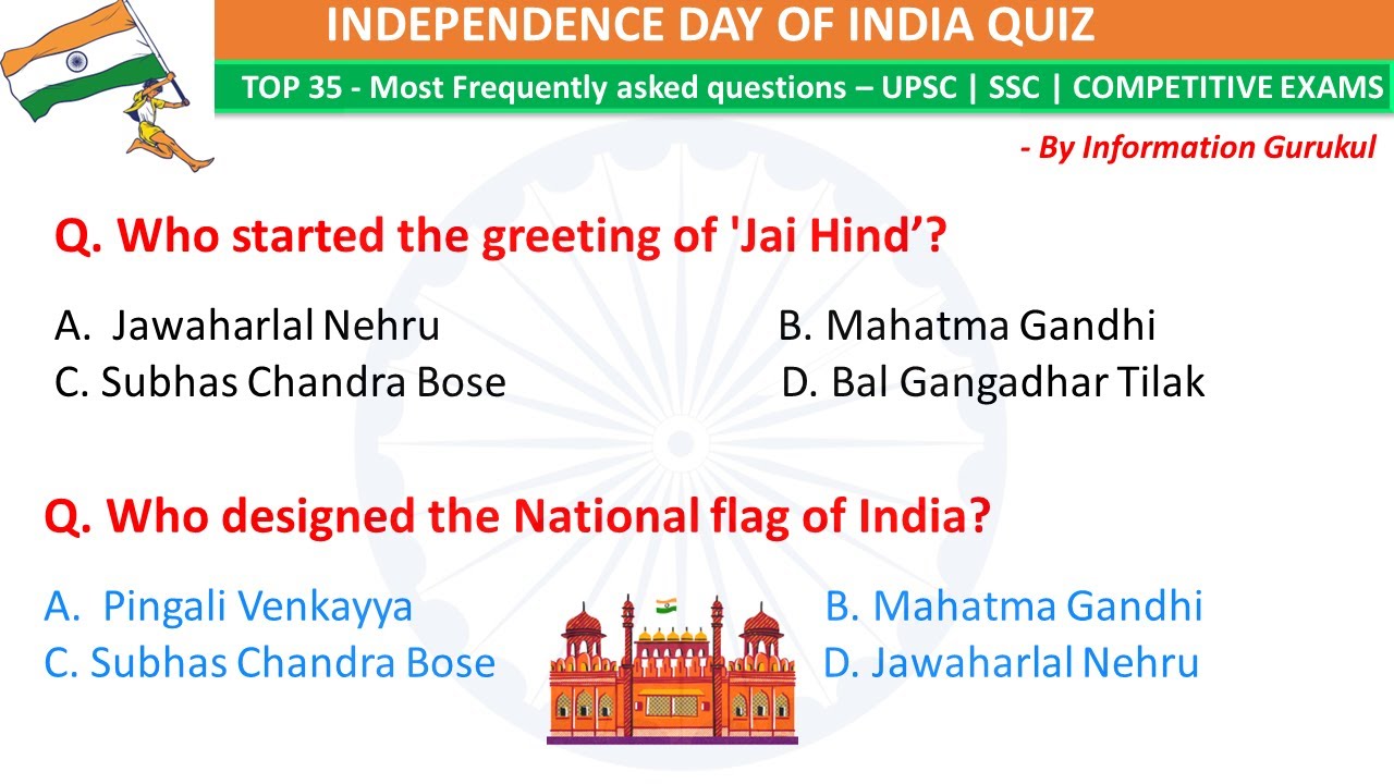 The India Quiz | Republic Day Quiz | General Knowledge | Independence ...