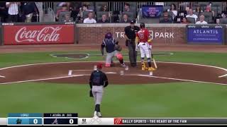 Lopez gets Ejected for Throwing at Acuna Jr. the First Pitch of the Game
