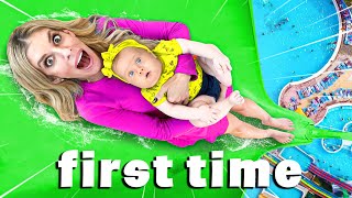 My Daughter's First Time on Waterslide