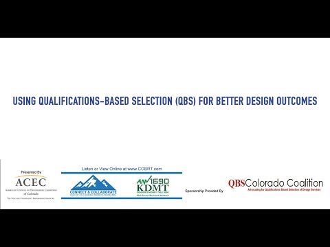 Using Qualifications-based Selection (QBS) for Better Design Outcomes