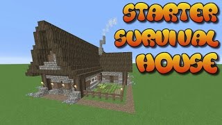 MINECRAFT | HOW TO BUILD A SURVIVAL HOUSE | AWESOME BASIC SURVIVAL HOUSE | WOODEN STARTER HOUSE