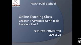 Computer I Class 7  I Ch-4  Advanced GIMP Tools  I Revision- Part 2