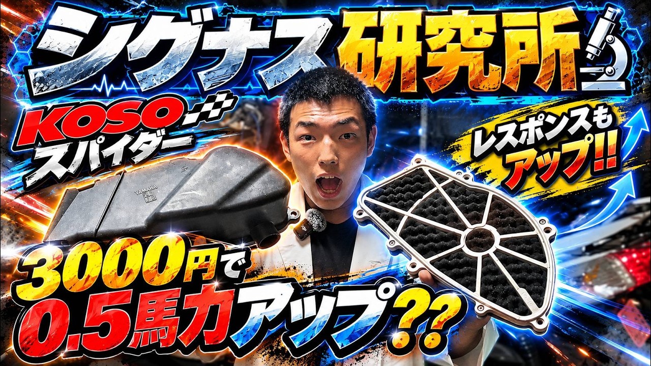 KOSO スパイダー レーシングエアフィルター｜シグナスXを速くする高