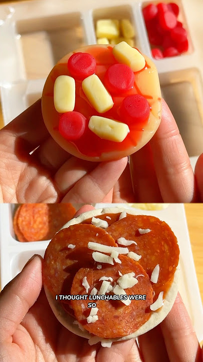 REAL VS GUMMY: Pepperoni Pizza Lunchables 🍕 #pizza #gummy #lunchables