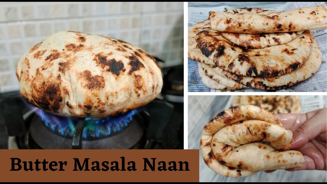 Masala Butter Naan | Tandoori Soft Naan On Stove Top | Kulcha | BUTTER NAAN | By Honey Ka Kitchen