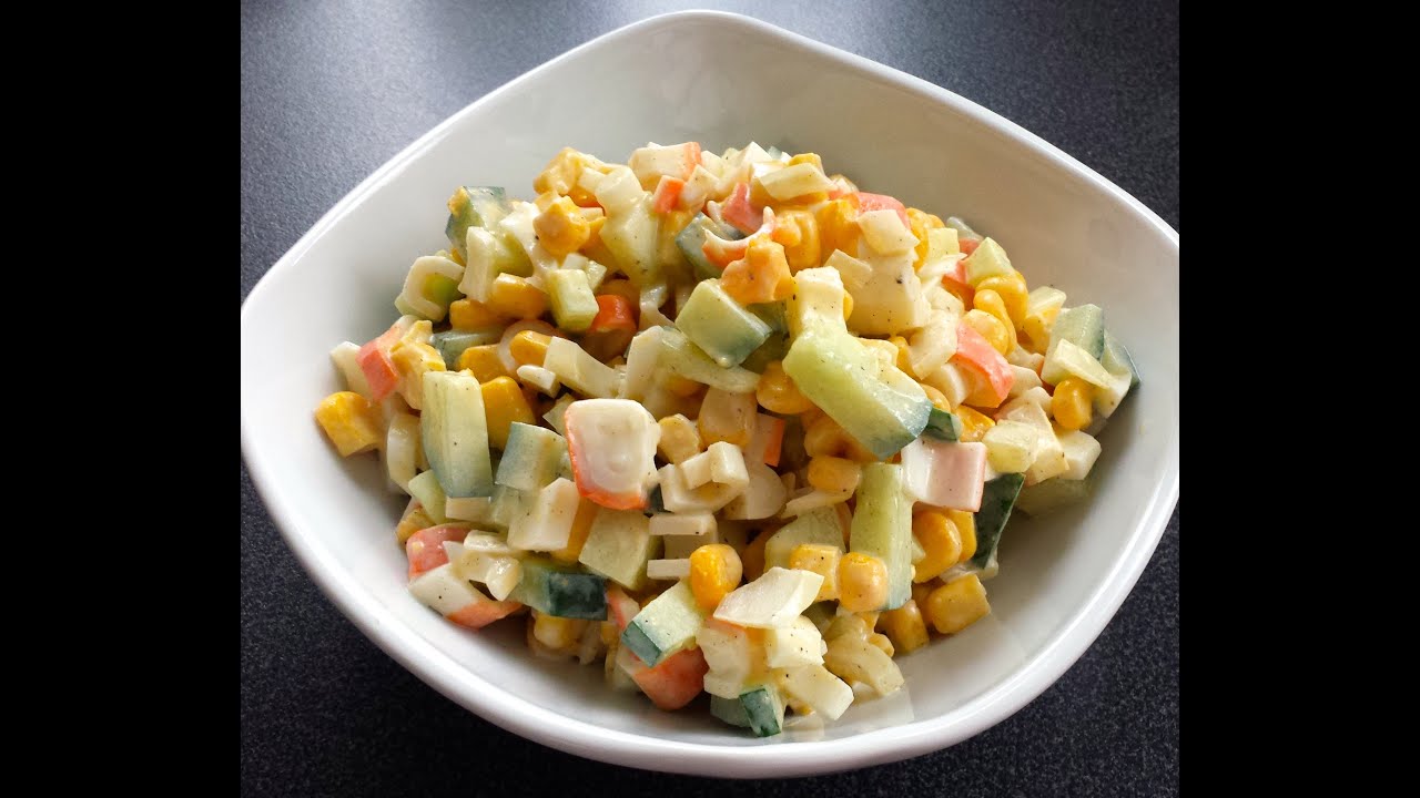 Salat mit Surimi I Sommersalat I Grillen - YouTube