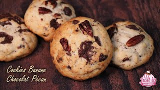 Recette de Cookies Banane Chocolat et Noix de Pécan