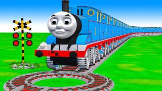 【踏切アニメ】複雑な電車 5 Trains Climbing Pynamid 2025 🚦 Fumikiri 3D Railroad Crossing Animation #1k #1million
