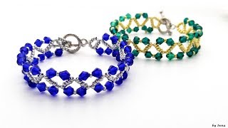 10 minutes bracelet.  Beaded bracelet pattern for beginners