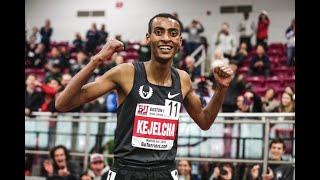 Yomif Kejelcha runs mile world record in Boston - 3:47.01 - 2019