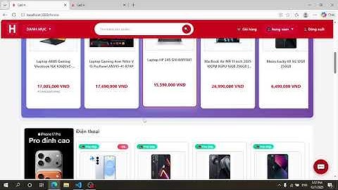 Demo Website bán hàng công nghệ