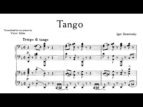 Igor Stravinsky - Tango (audio + sheet music) 