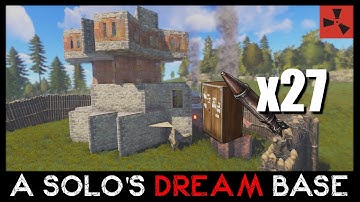 The ONLY Solo Base you will Ever need | Solo Rust Base Design 2020 | 27 Rockets to Tool cupboard