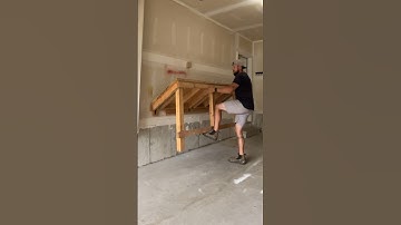 Folding workbench: closer look at how it works #diy #workbench #workshop