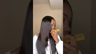 Straight wig with layers| raw Indian hair