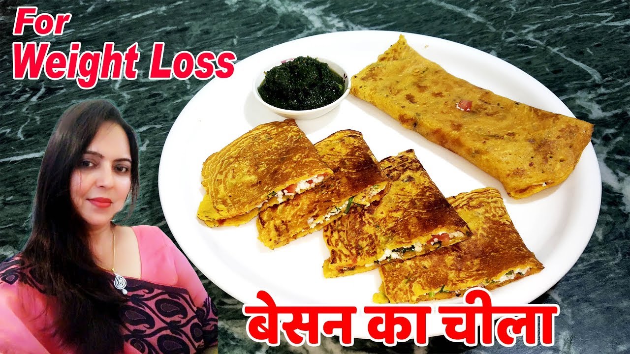 Besan chilla recipe for weight loss I weight loss with high protein breakfast I Skinny Recipes | Monicaz Kitchen