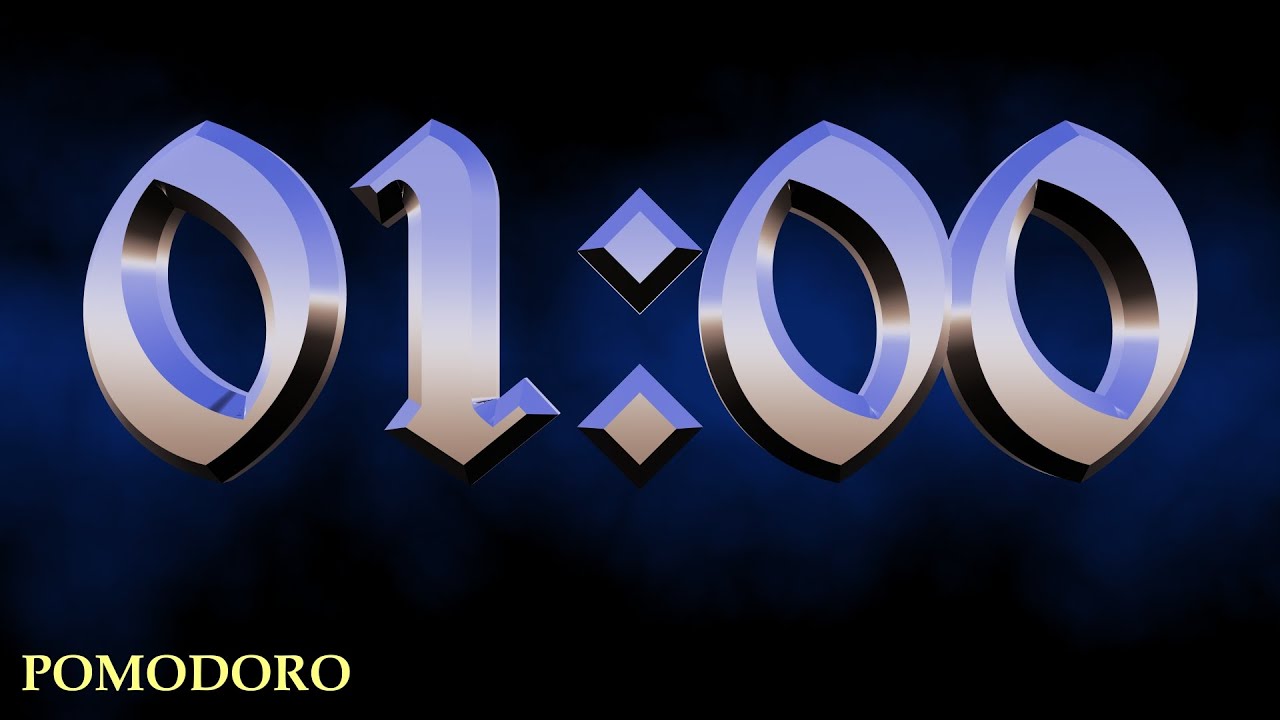 1 Minute Timer - Study - Work - Deep Focus - Countdown Timer - No Music ...