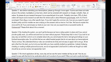 Gotranscript Audio Test Answer as of MARCH 26, 2020