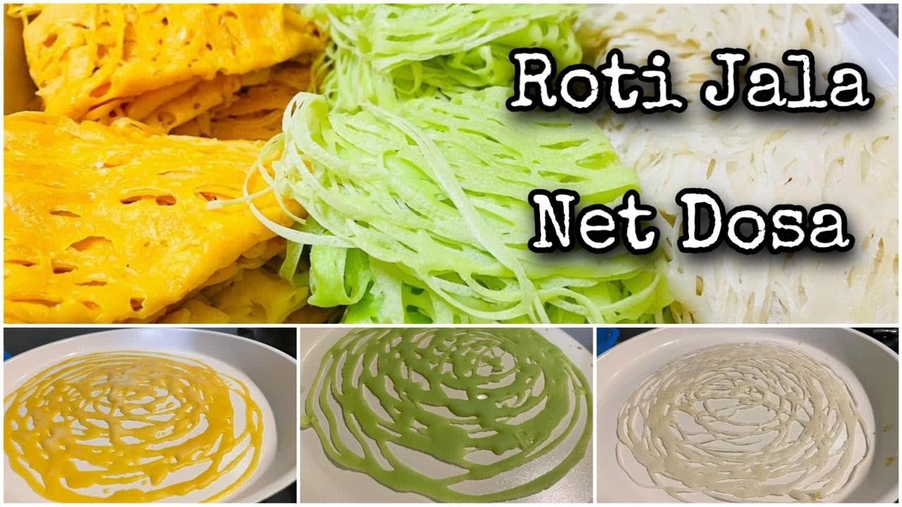 Roti Jala ( Net Bread ) / Malaysian Net Crepes / Net Dosa/ Breakfast ...