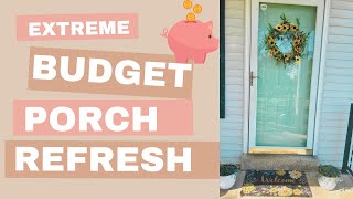 $50 Porch Refresh (SHOP with ME) HOW TO make an inviting front door on a BUDGET)