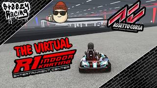 Racing at the VIRTUAL R1 Indoor Karting! - Assetto Corsa Custom Track by EggNogTV