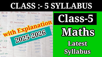 Class-5 Maths latest syllabus 2025-2026 | Maths syllabus for class-5 cbse board