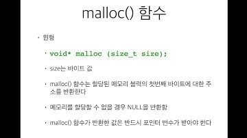 고급 C 강의 5 : 동적메모리 할당(널널한 교수의 고급 C언어) ft. C 코딩