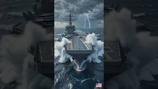 🌊 US Military Carrier vs The Most Dangerous Storm on Earth! #USMilitary #AircraftCarrier #Storm