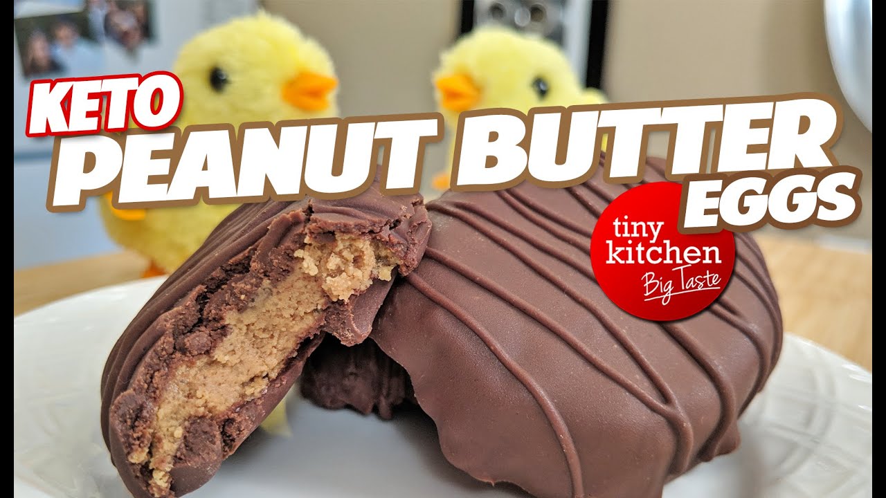 Keto Chocolate Peanut Butter Eggs (like Reese's Peanut Butter Cups) // Tiny Kitchen Big Taste