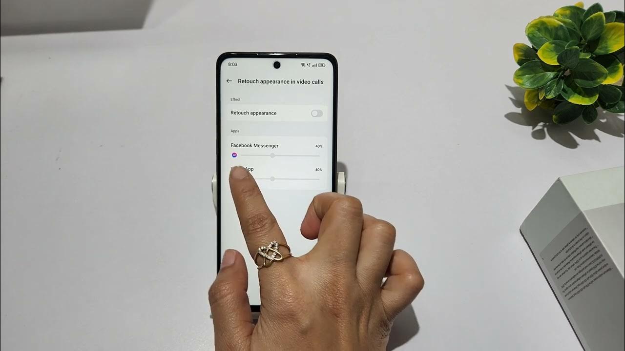 How to enable retouch appearance video call in oppo reno 11 pro video