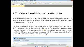 Lesson 12 from my new book Introduction to Lazarus IDE Part III. 4. TListView – Brief Introduction