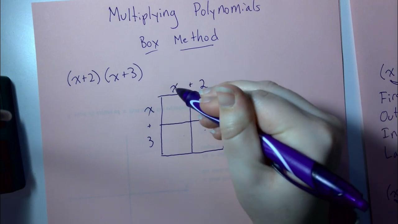 Multiplying polynomials box method youtube
