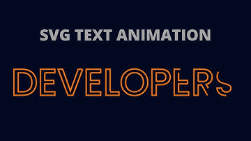 SVG TEXT Animation Tutorial | HTML CSS AND JAVASCRIPT