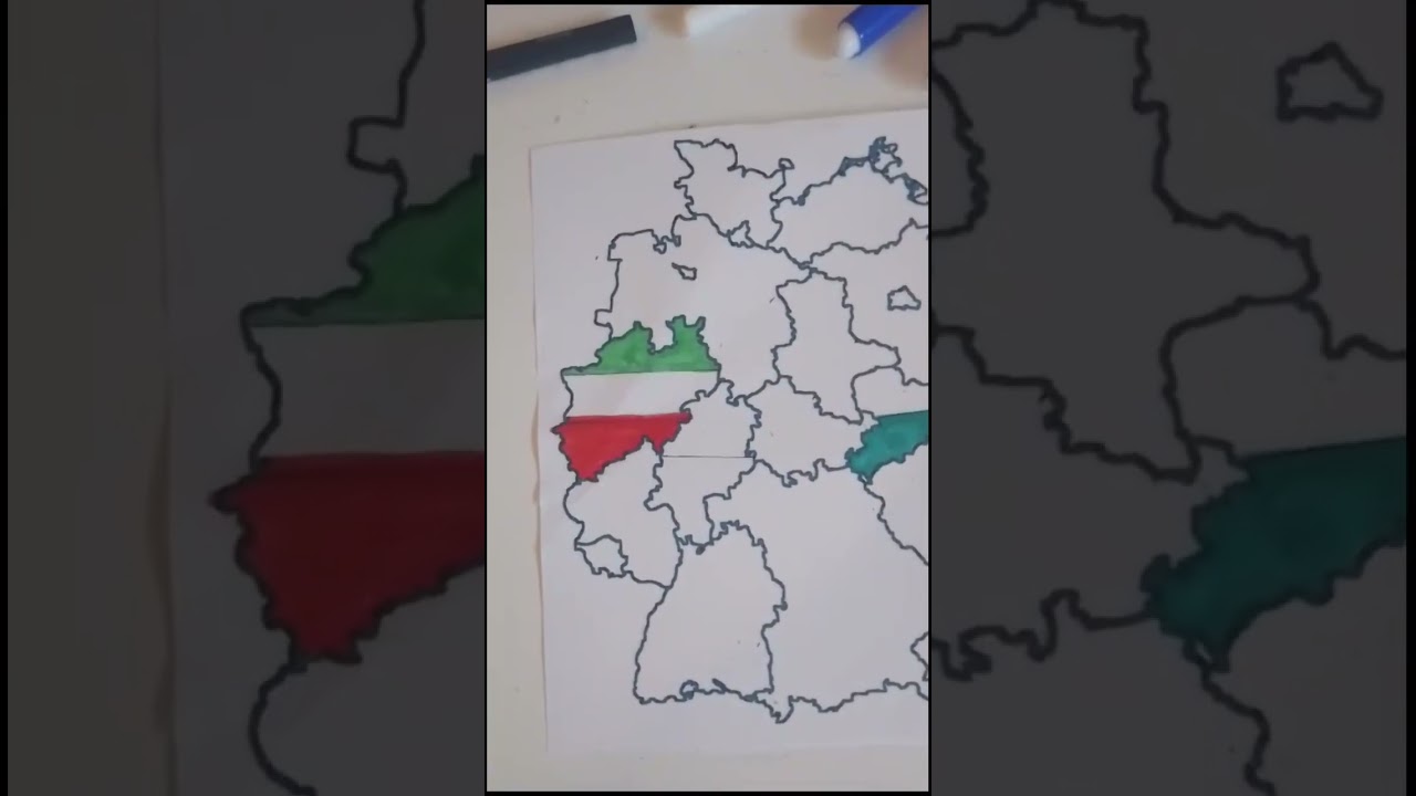 Map of the countries of Germany - Hessen 