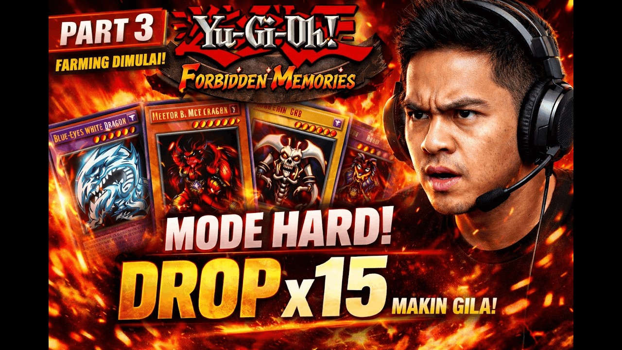 PART 3 – MODE HARD DROP x15 MAKIN GILA! RNG MULAI BERMAIN 🔥 | Yu-Gi-Oh! FM LIVE