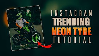 Instagram🔥trending😎Neon Glow🎇Tyre Editing in Android #editing #picsart #lightroom #photoediting screenshot 3