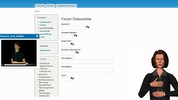 online banking application with sign language videos