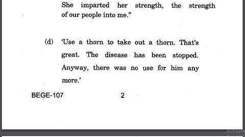 BEGE-107 QUESTION PAPER JUNE 2018