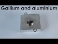 Reaction of liquid gallium with aluminium