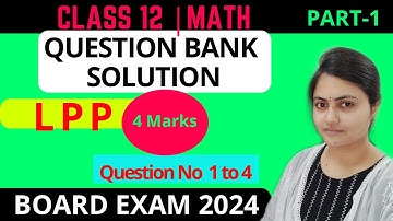 Class 12 Math Question bank solution 2024 |LPP chapter question bank|CHSE board exam 2024 |Part 1