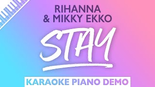 Rihanna & Mikky Ekko - Stay (Karaoke Piano Demo) chords
